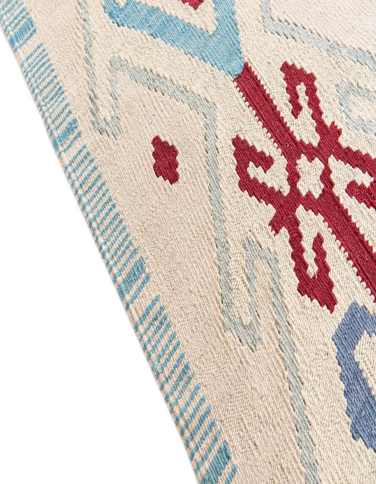 Detail image of  6' x 7' 4  Hand Woven Kilim Modern Wool Rug