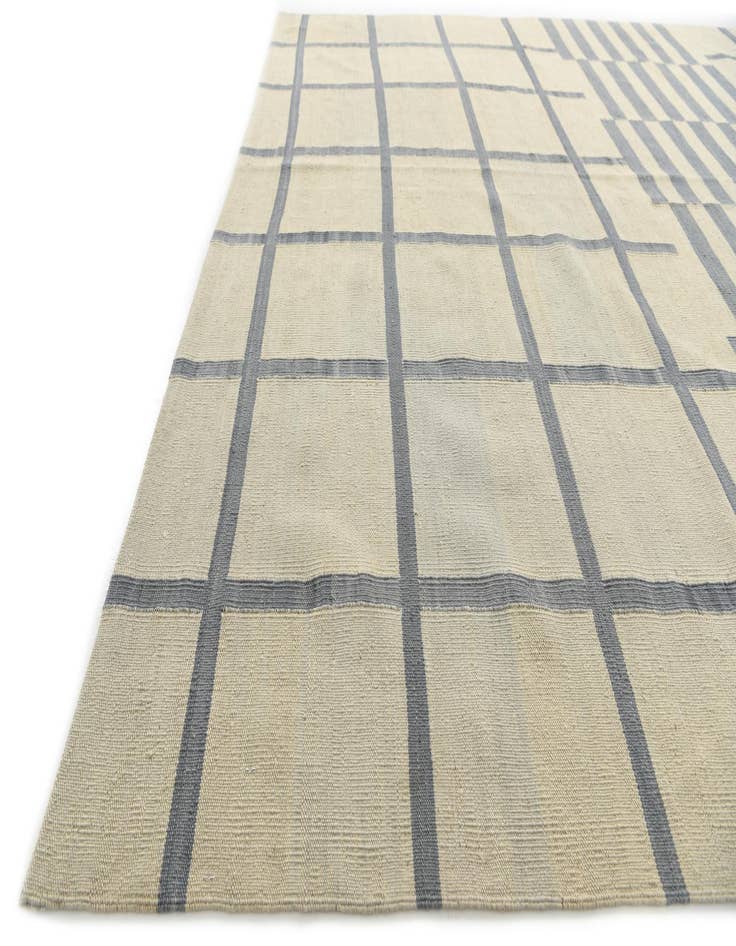 Detail image of  7' x 9' 5  Hand Woven Kilim Modern Wool Rug