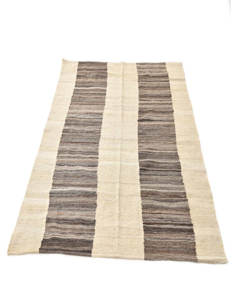 Detail image of  4' 10 x 6' 1  Hand Woven Kilim Modern Wool Rug