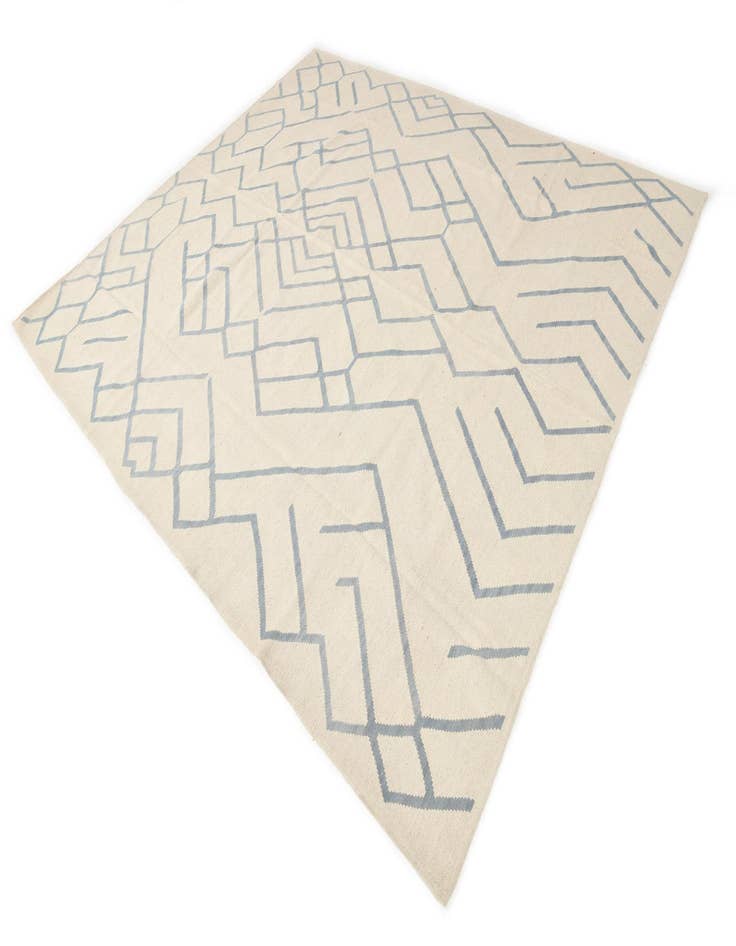 Detail image of  8' 7 x 10'  Hand Woven Kilim Modern Wool Rug