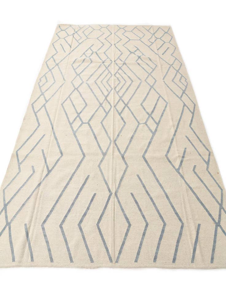 Detail image of  8' 7 x 10'  Hand Woven Kilim Modern Wool Rug