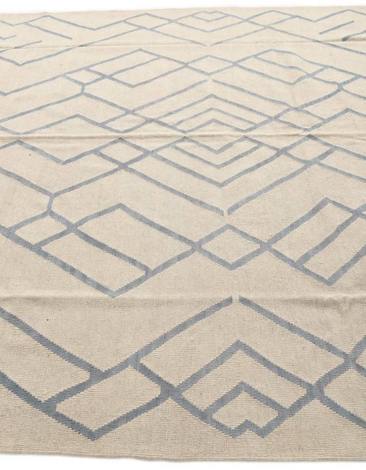 Detail image of  8' 7 x 10'  Hand Woven Kilim Modern Wool Rug