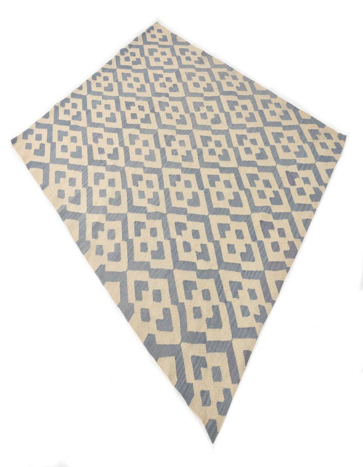 Detail image of  6' 2 x 7' 9  Hand Woven Kilim Modern Wool Rug