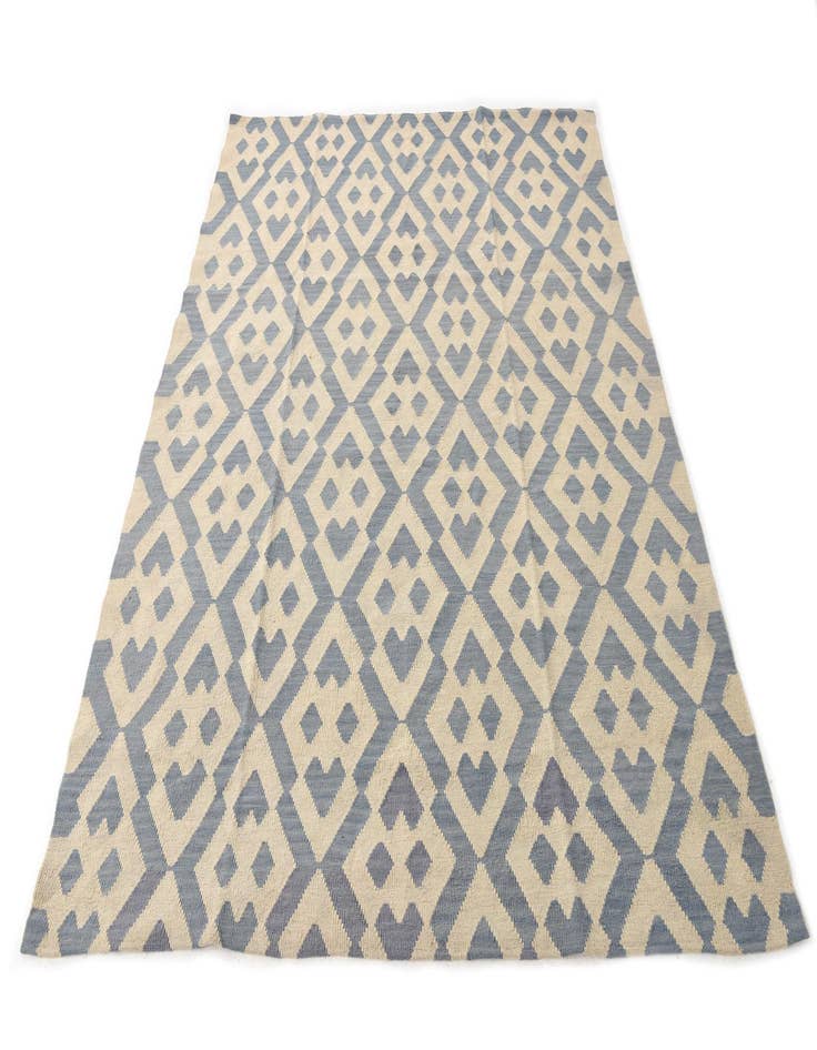 Detail image of  6' 2 x 7' 9  Hand Woven Kilim Modern Wool Rug