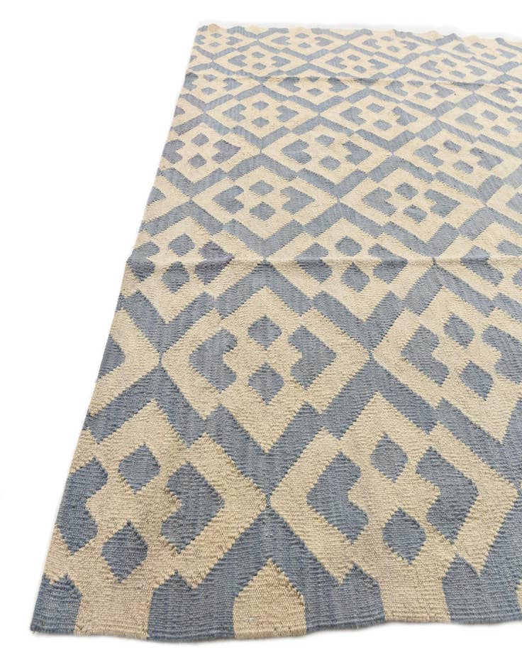 Detail image of  6' 2 x 7' 9  Hand Woven Kilim Modern Wool Rug