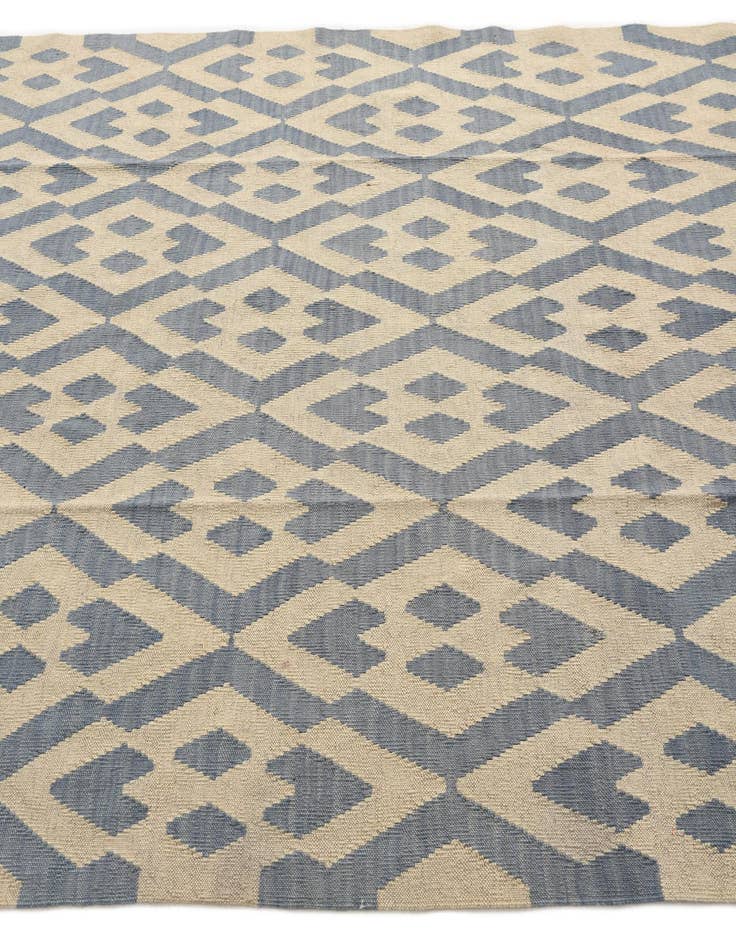 Detail image of  6' 2 x 7' 9  Hand Woven Kilim Modern Wool Rug