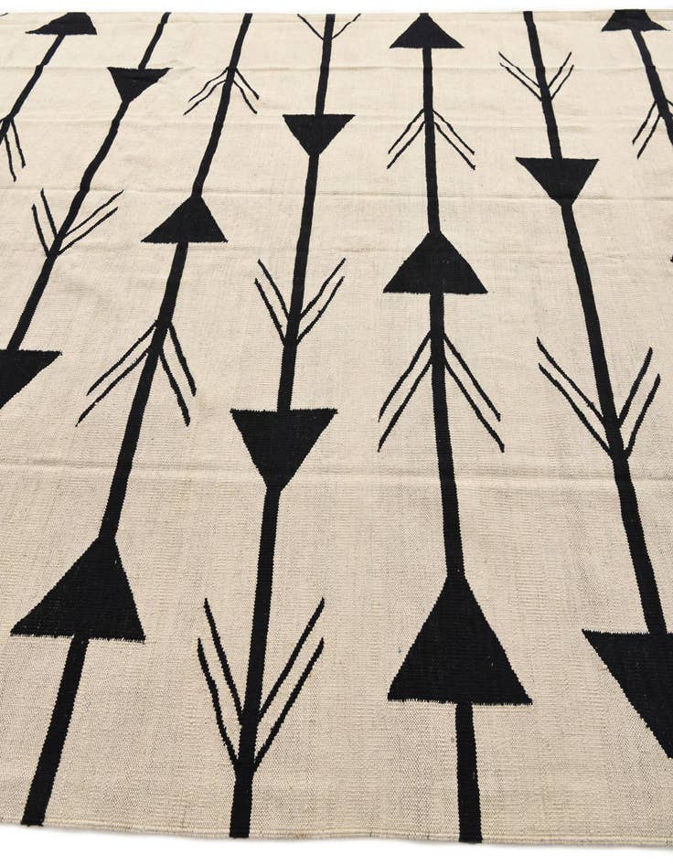 Detail image of  8' x 9' 8  Hand Woven Kilim Modern Wool Rug