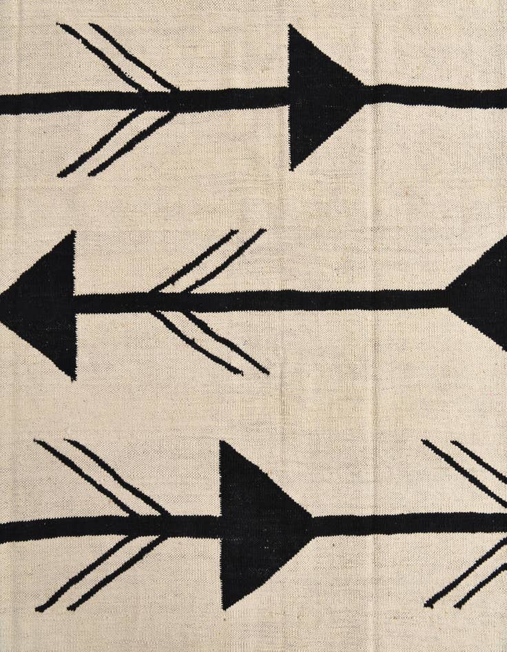 Detail image of  8' x 9' 8  Hand Woven Kilim Modern Wool Rug
