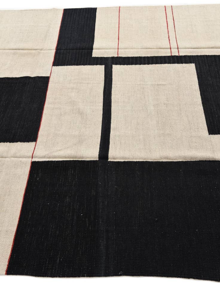 Detail image of  6' x 7' 8  Hand Woven Kilim Modern Wool Rug