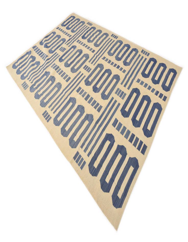 Detail image of  6' 7 x 9' 9  Hand Woven Kilim Modern Wool Rug