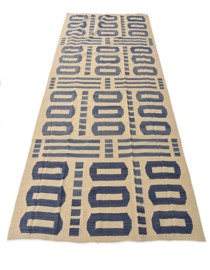 Detail image of  6' 7 x 9' 9  Hand Woven Kilim Modern Wool Rug