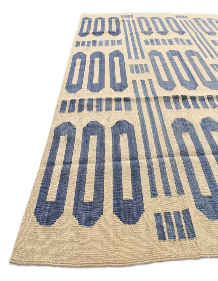 Detail image of  6' 7 x 9' 9  Hand Woven Kilim Modern Wool Rug