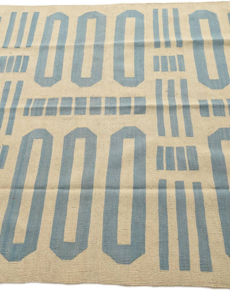 Detail image of  5' 2 x 6' 5  Hand Woven Kilim Modern Wool Rug