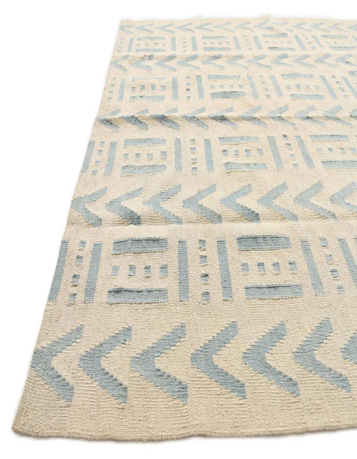 Detail image of  5' 3 x 6' 8  Hand Woven Kilim Modern Wool Rug