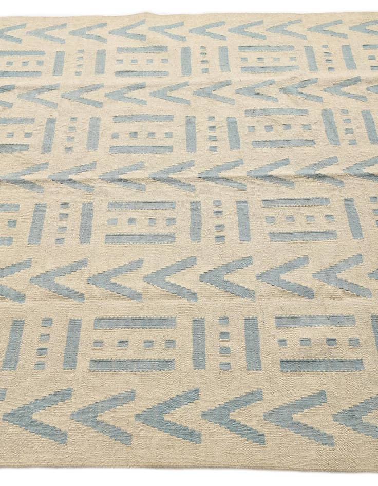 Detail image of  5' 3 x 6' 8  Hand Woven Kilim Modern Wool Rug