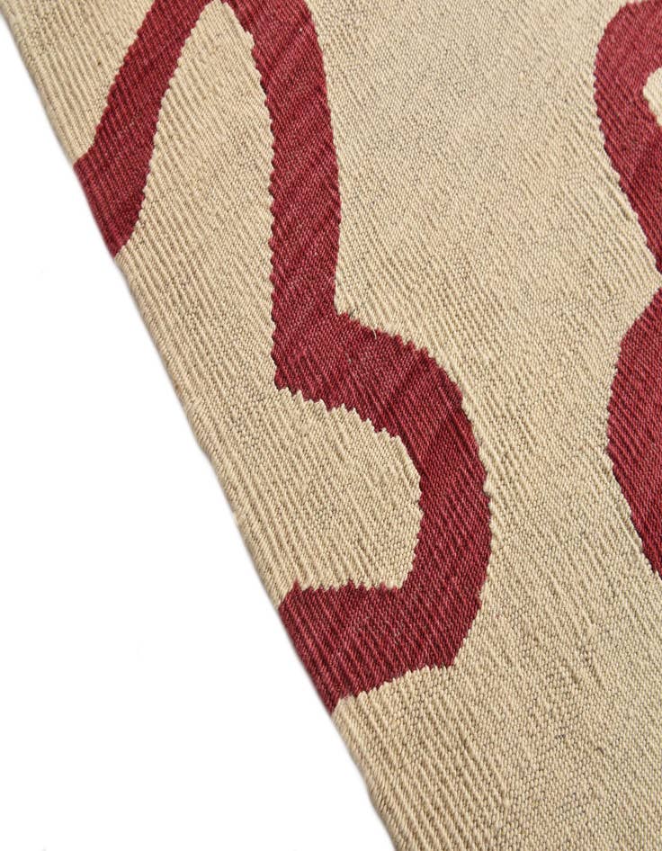 Detail image of  5' 10 x 7' 8  Hand Woven Kilim Modern Wool Rug