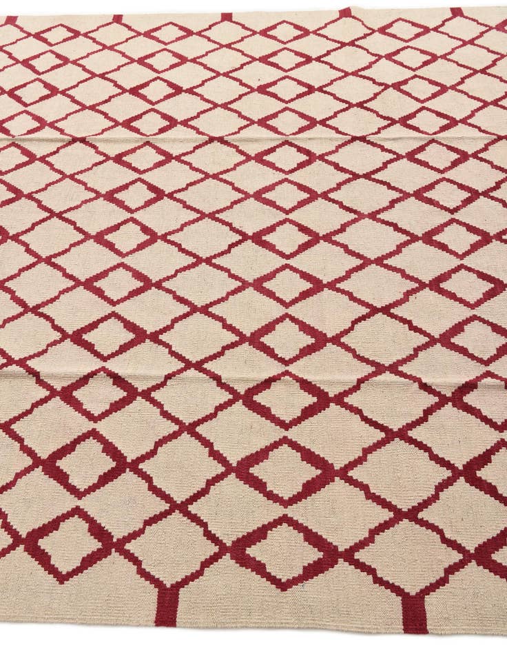 Detail image of  6' 11 x 9' 8  Hand Woven Kilim Modern Wool Rug