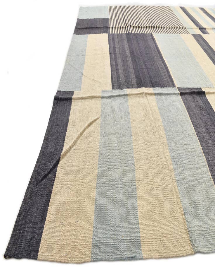 Detail image of  6' 9 x 9' 3  Hand Woven Kilim Modern Wool Rug