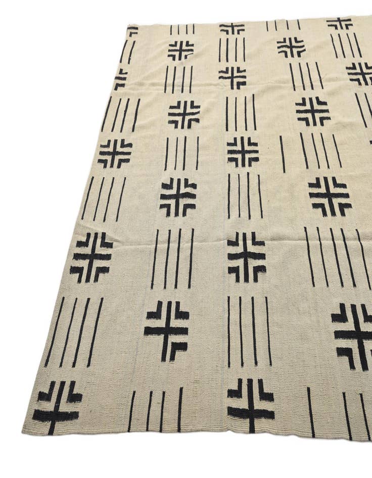 Detail image of  8' 4 x 9' 6  Hand Woven Kilim Modern Wool Rug