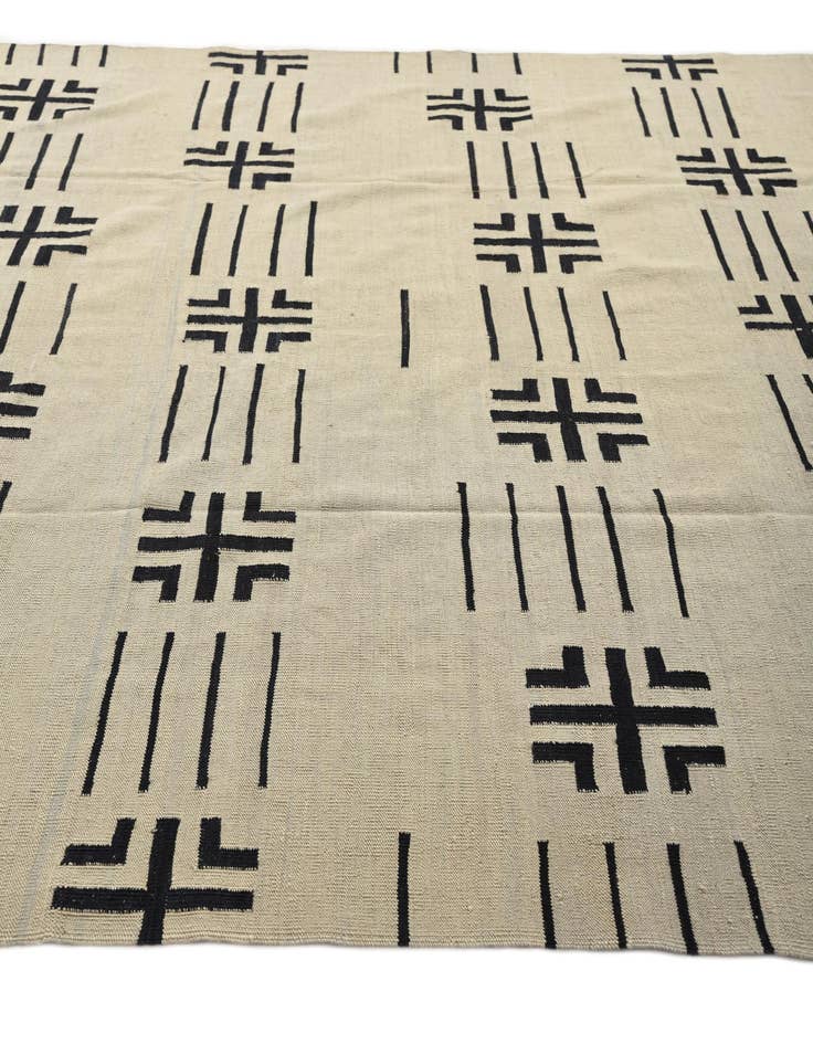 Detail image of  8' 4 x 9' 6  Hand Woven Kilim Modern Wool Rug