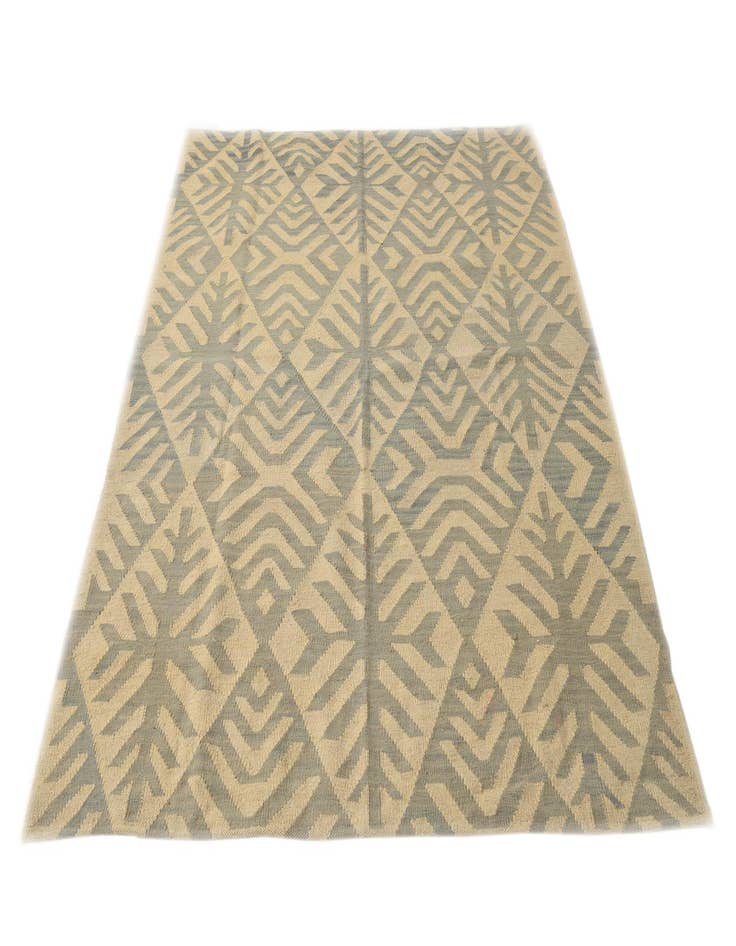 Detail image of  5' 1 x 6' 3  Hand Woven Kilim Modern Wool Rug