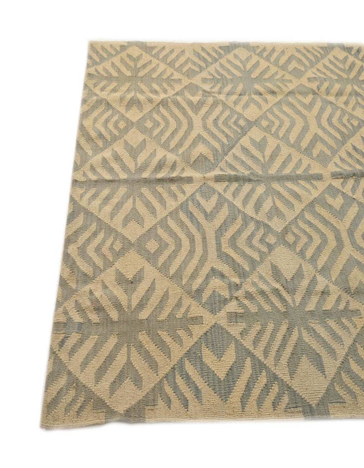Detail image of  5' 1 x 6' 3  Hand Woven Kilim Modern Wool Rug
