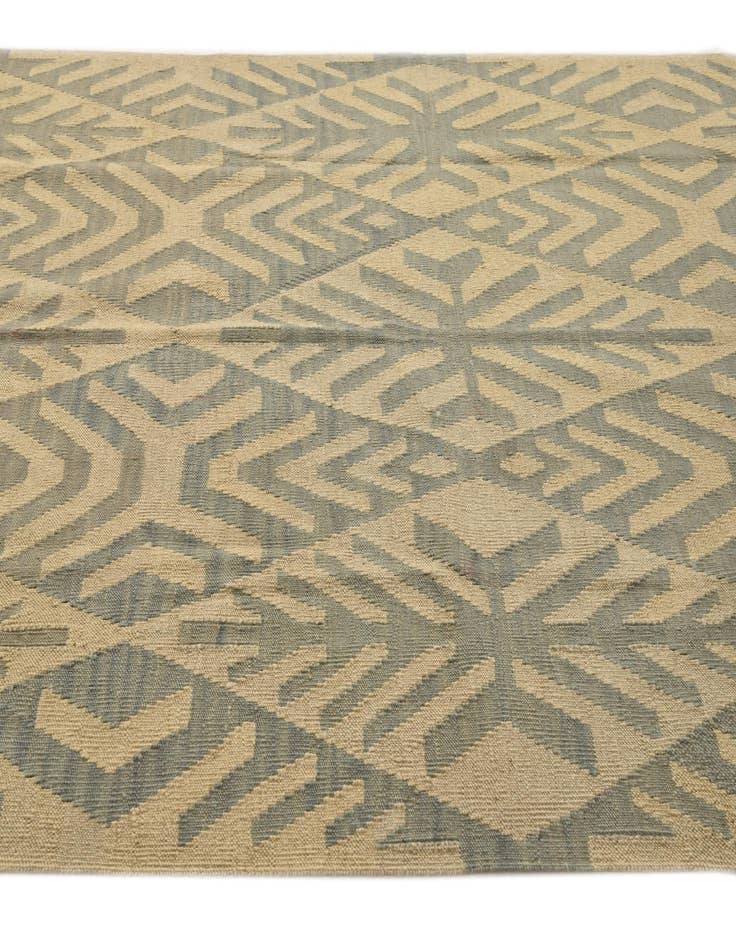 Detail image of  5' 1 x 6' 3  Hand Woven Kilim Modern Wool Rug