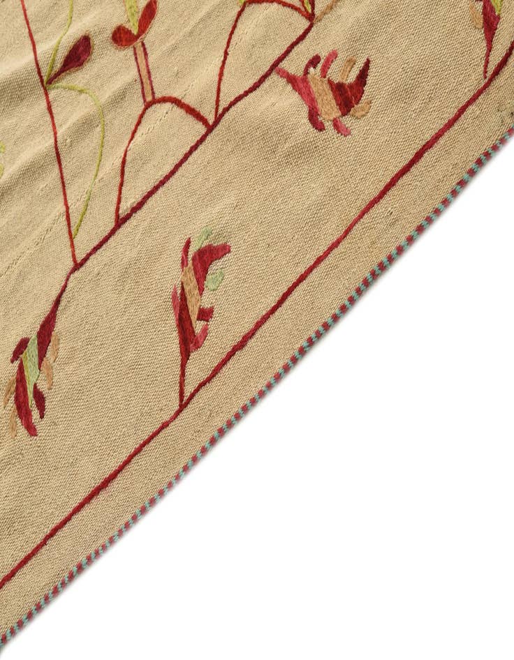 Detail image of  5' 9 x 7' 7  Hand Woven Kilim Modern Wool Rug