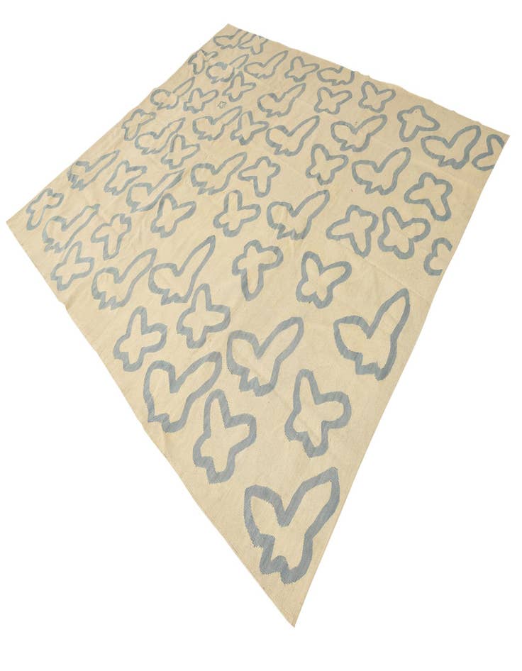 Detail image of  8' 2 x 9' 6  Hand Woven Kilim Modern Wool Rug