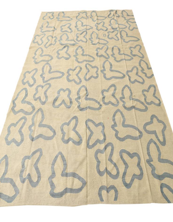 Detail image of  8' 2 x 9' 6  Hand Woven Kilim Modern Wool Rug