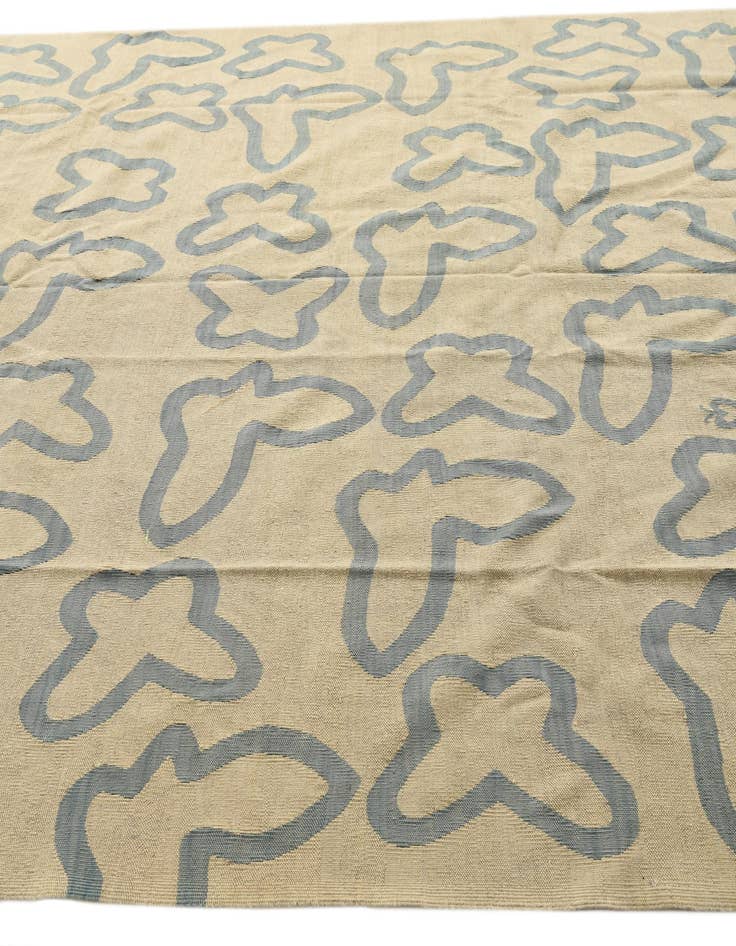 Detail image of  8' 2 x 9' 6  Hand Woven Kilim Modern Wool Rug