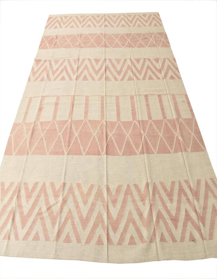 Detail image of  8' 6 x 10'  Hand Woven Kilim Modern Wool Rug