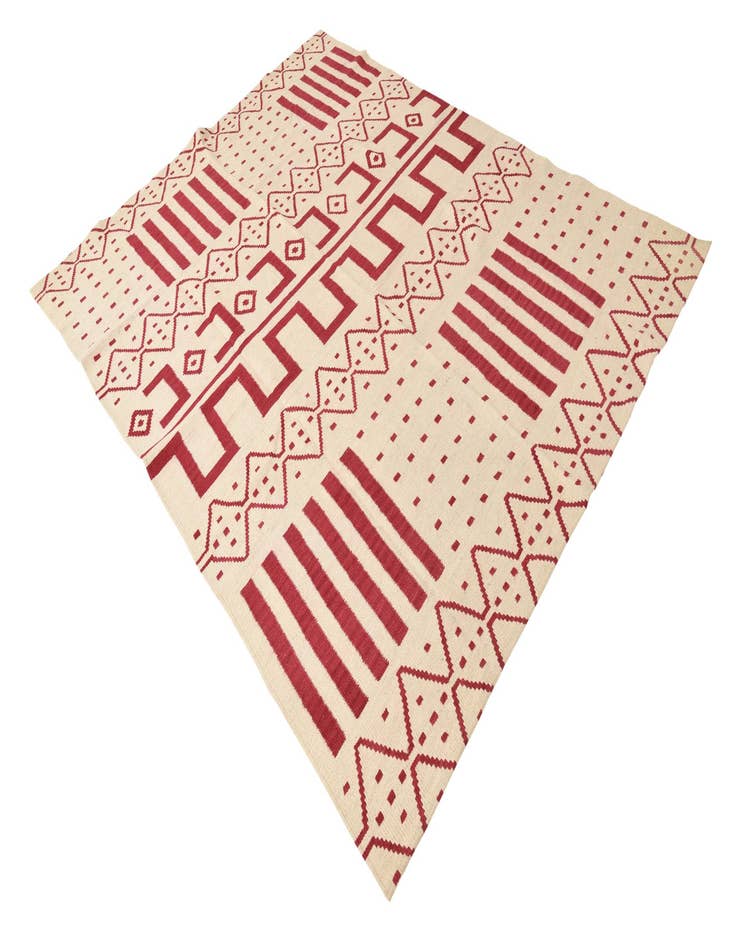 Detail image of  6' x 7' 9  Hand Woven Kilim Modern Wool Rug