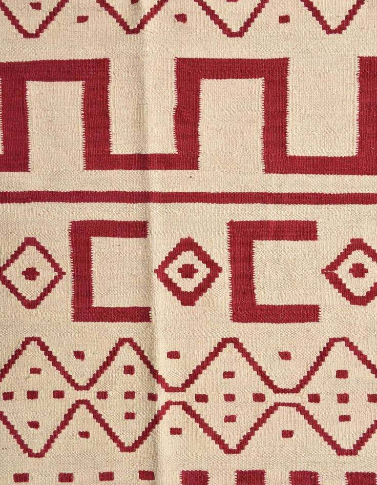 Detail image of  6' x 7' 9  Hand Woven Kilim Modern Wool Rug