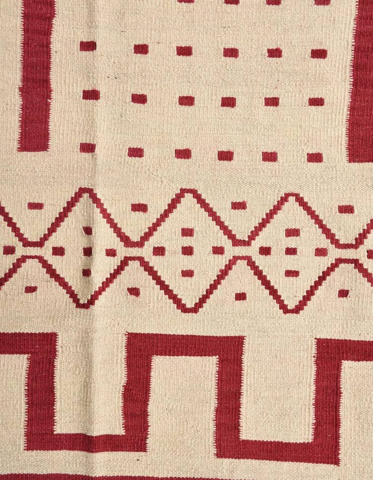 Detail image of  6' x 7' 9  Hand Woven Kilim Modern Wool Rug