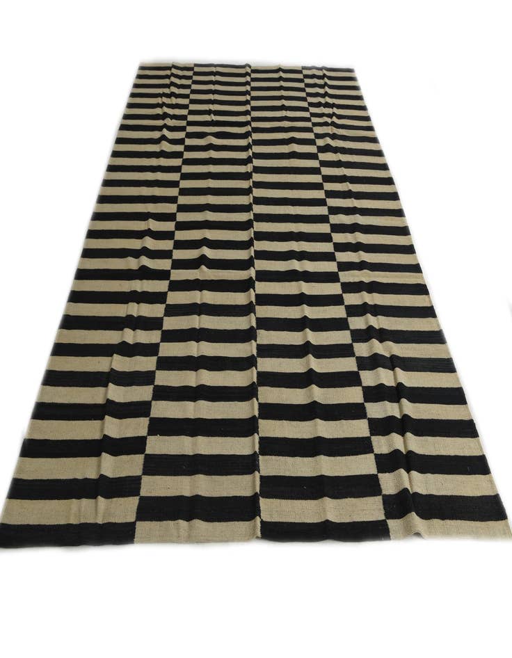 Detail image of  6' 10 x 9' 7  Hand Woven Kilim Modern Wool Rug