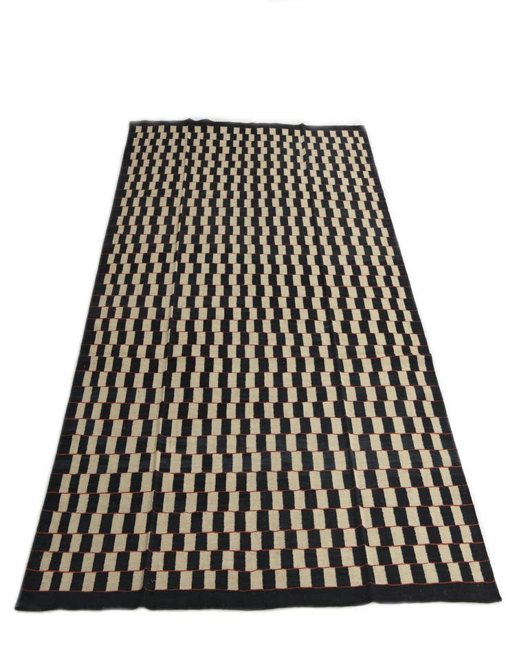 Detail image of  7' 10 x 9' 8  Hand Woven Kilim Modern Wool Rug