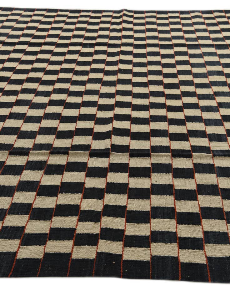 Detail image of  7' 10 x 9' 8  Hand Woven Kilim Modern Wool Rug