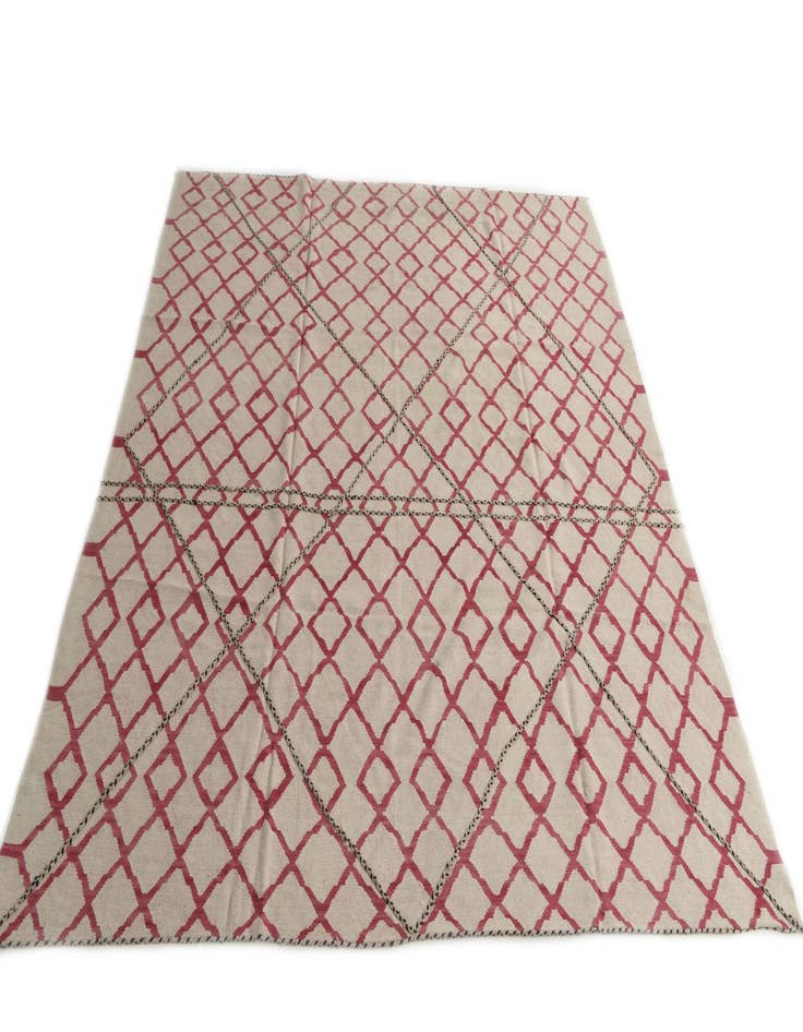 Detail image of  8' 6 x 9' 7  Hand Woven Kilim Modern Wool Rug