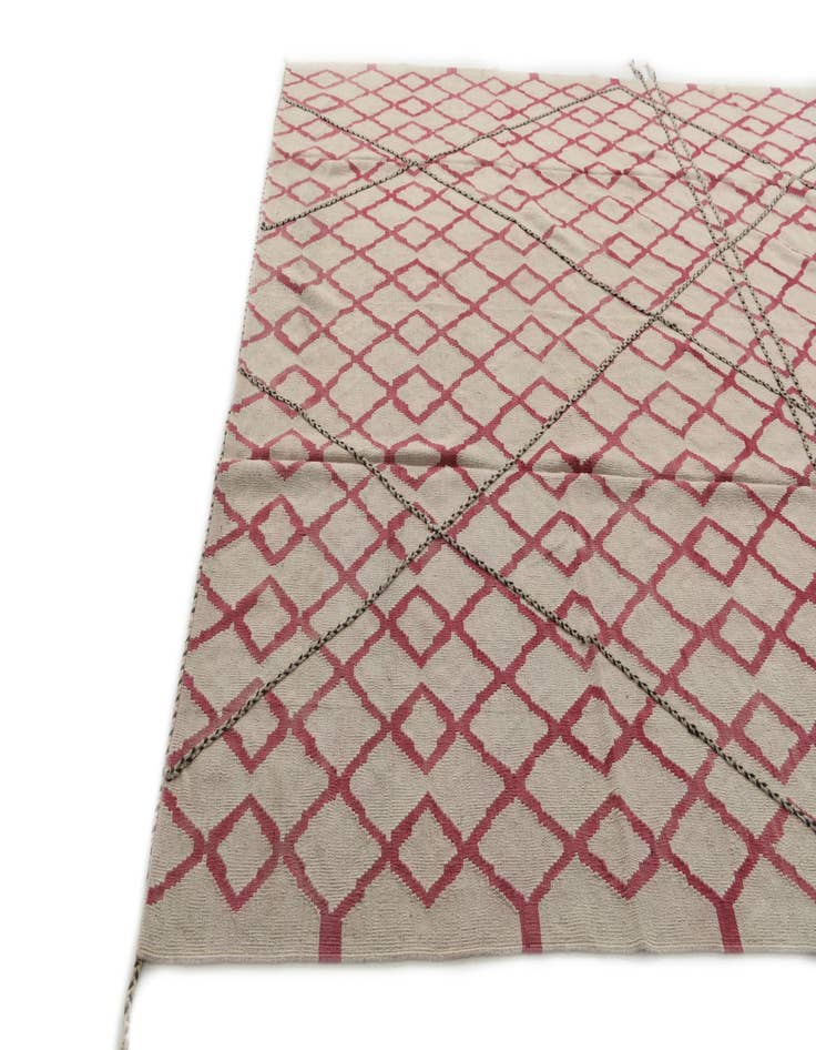 Detail image of  8' 6 x 9' 7  Hand Woven Kilim Modern Wool Rug