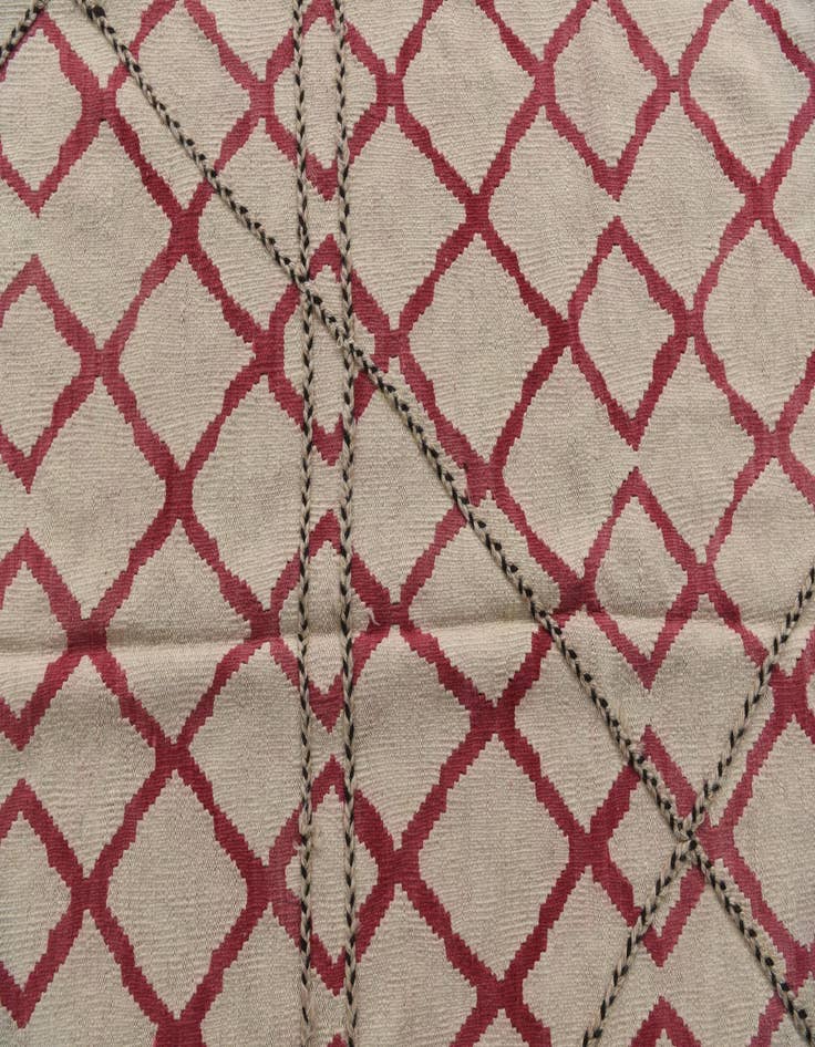 Detail image of  8' 6 x 9' 7  Hand Woven Kilim Modern Wool Rug