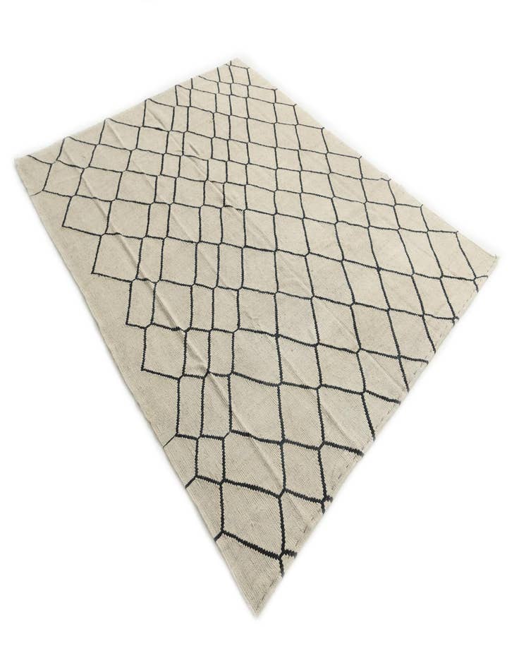 Detail image of  6' x 7' 3  Hand Woven Kilim Modern Wool Rug