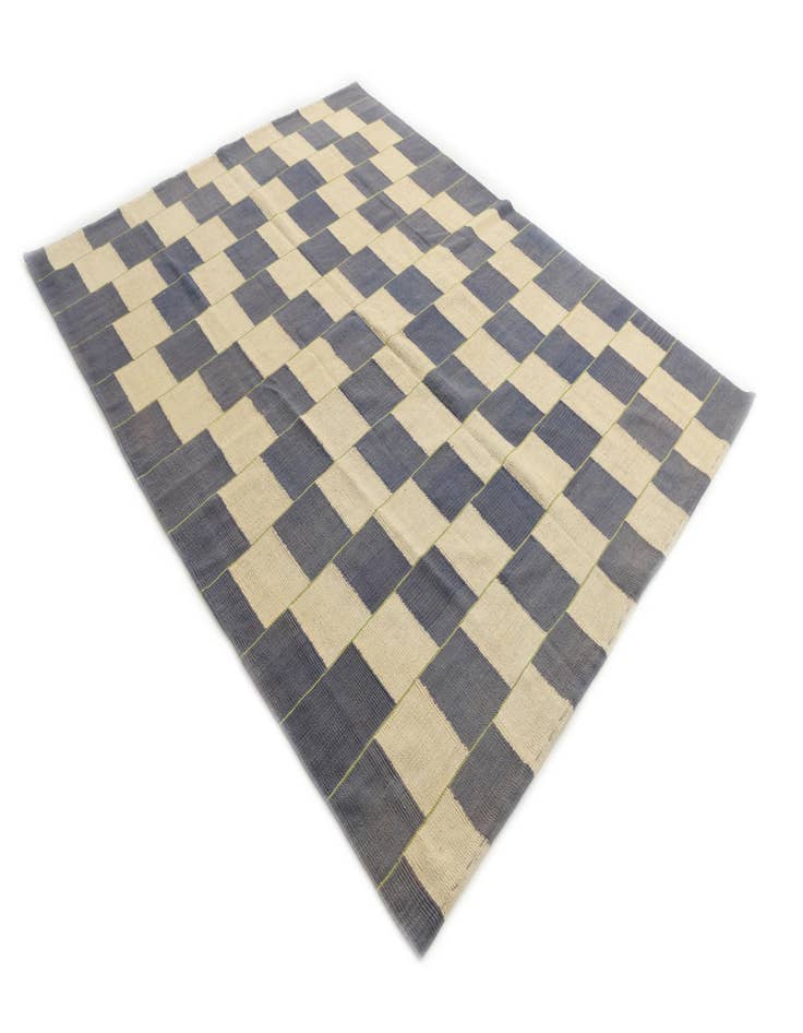 Detail image of  5' 10 x 7' 6  Hand Woven Kilim Modern Wool Rug