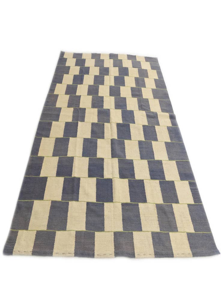 Detail image of  5' 10 x 7' 6  Hand Woven Kilim Modern Wool Rug