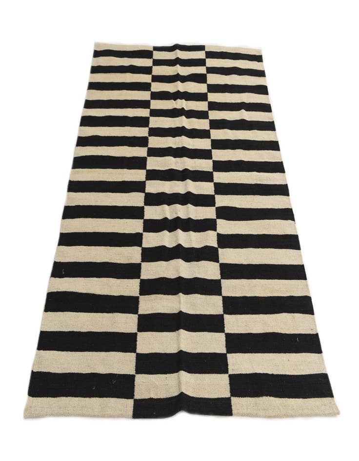 Detail image of  4' 2 x 5' 10  Hand Woven Kilim Modern Wool Rug