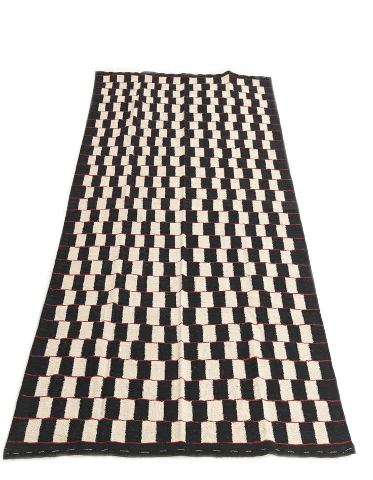 Detail image of  5' x 6' 4  Hand Woven Kilim Modern Wool Rug