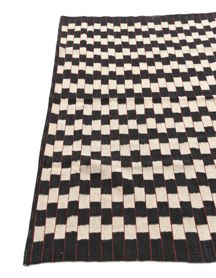 Detail image of  5' x 6' 4  Hand Woven Kilim Modern Wool Rug