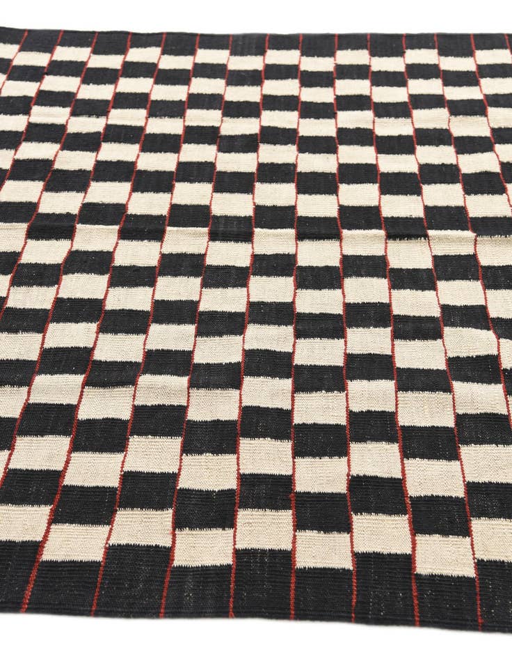 Detail image of  5' x 6' 4  Hand Woven Kilim Modern Wool Rug