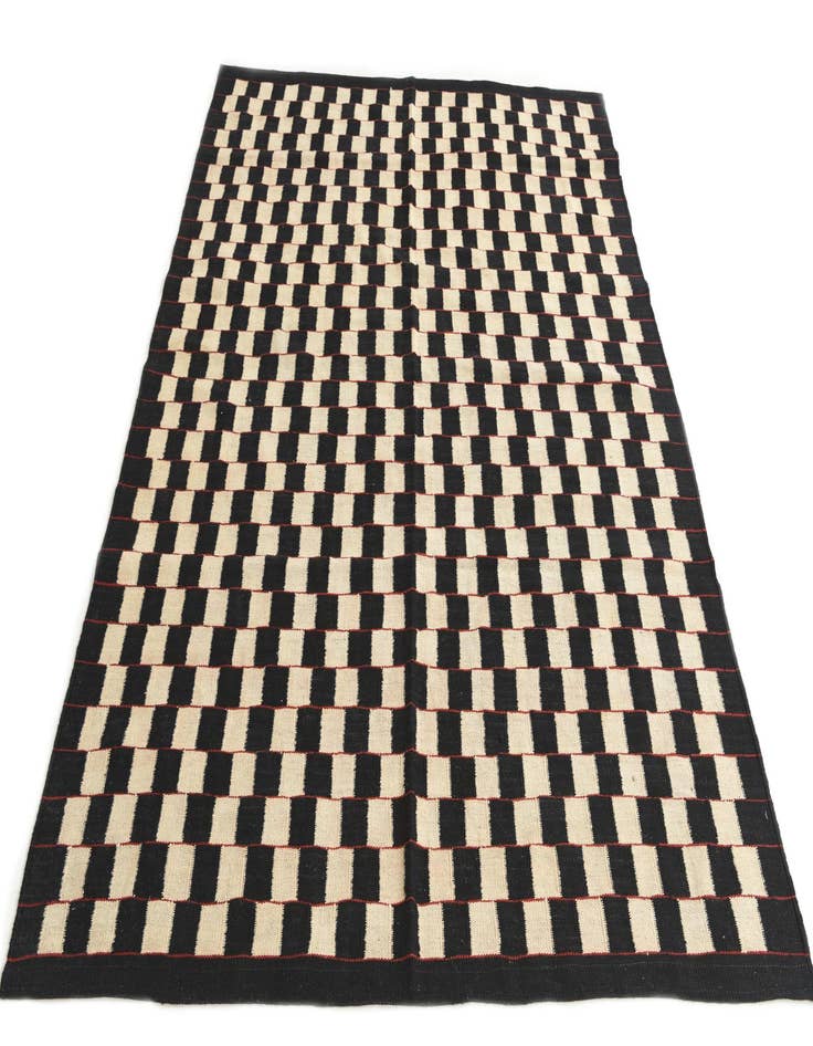 Detail image of  5' 8 x 7' 6  Hand Woven Kilim Modern Wool Rug