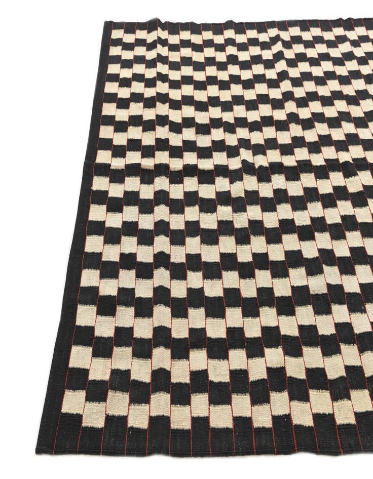 Detail image of  5' 8 x 7' 6  Hand Woven Kilim Modern Wool Rug